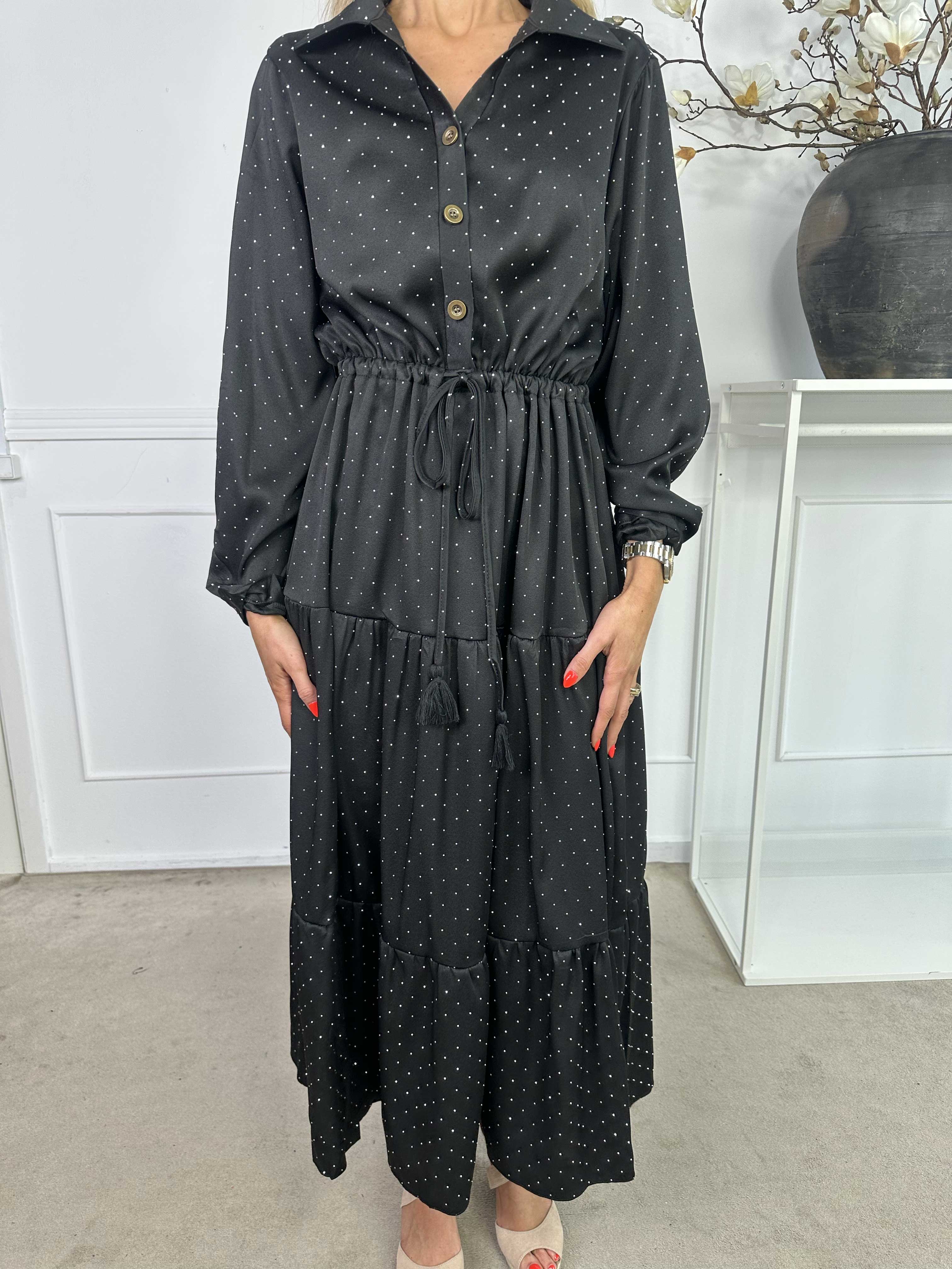 Starlight - Lang kjole med lag på lag look pyntet med similisten